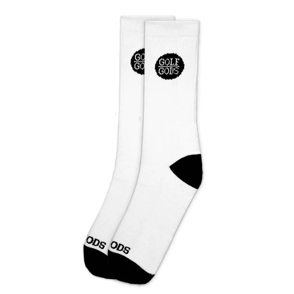 Golf Gods Long Socks in White