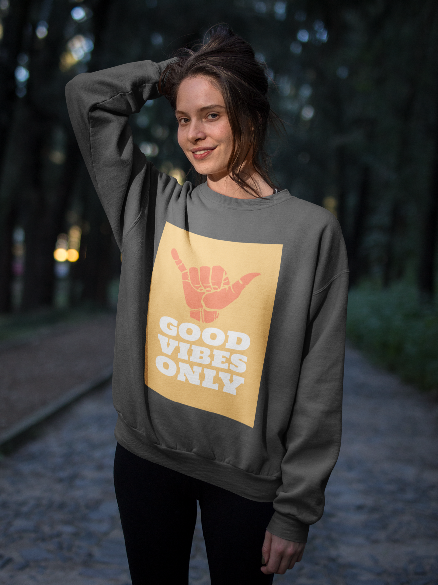 Good Vibes Only HD Crewneck Sweatshirt