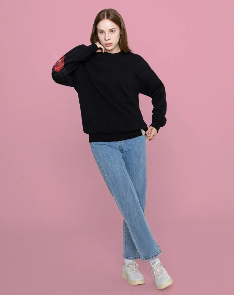 GRAVER  |Unisex Street Style U-Neck Long Sleeves Cotton Logo