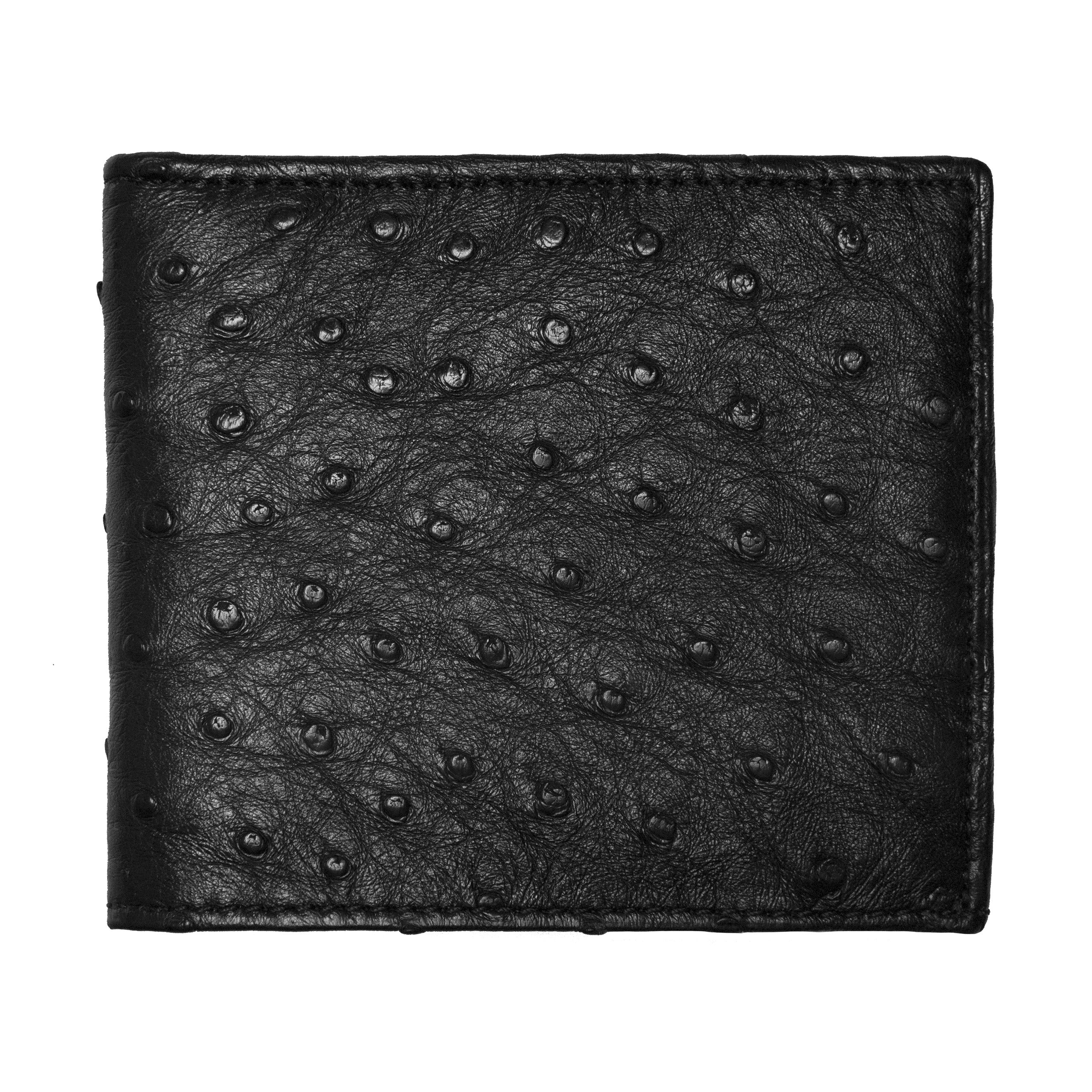 Hipster Wallet – Ostrich :: Black