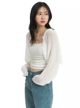 Hollow Out Knit Bolero OM412