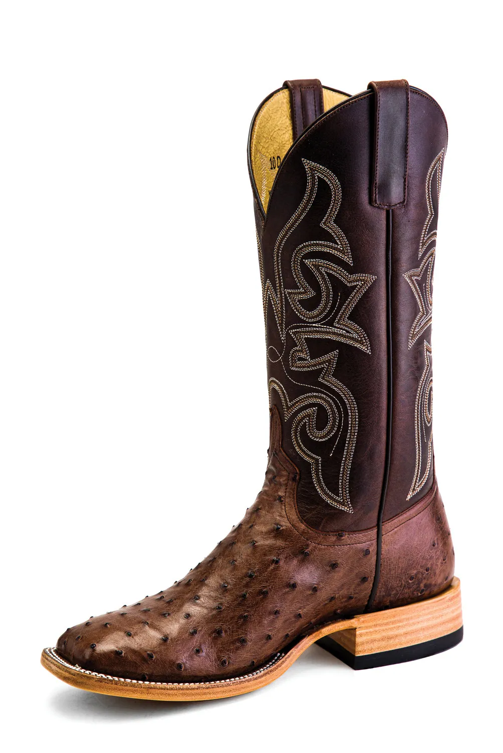 Horse Power Mens Pull Up Kango Tobac Full Quill Ostrich Cowboy Boots 12 B