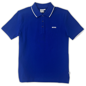 Hugo Boss Boys Basic Short Sleeve Polo _Blue J25O25-79B