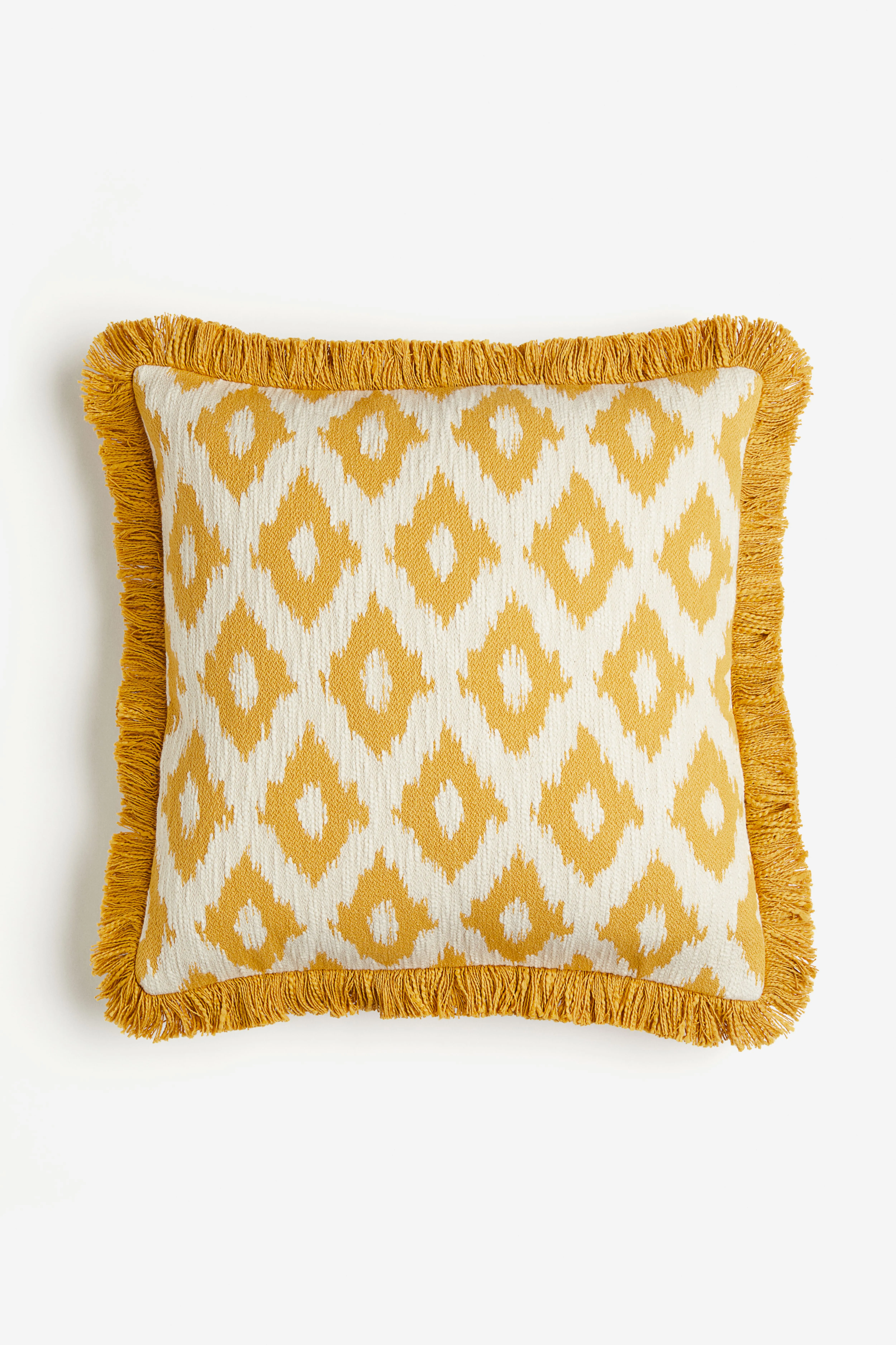 Jacquard-weave cushion cover - Mustard yellow/Patterned - Home All | H&M GB