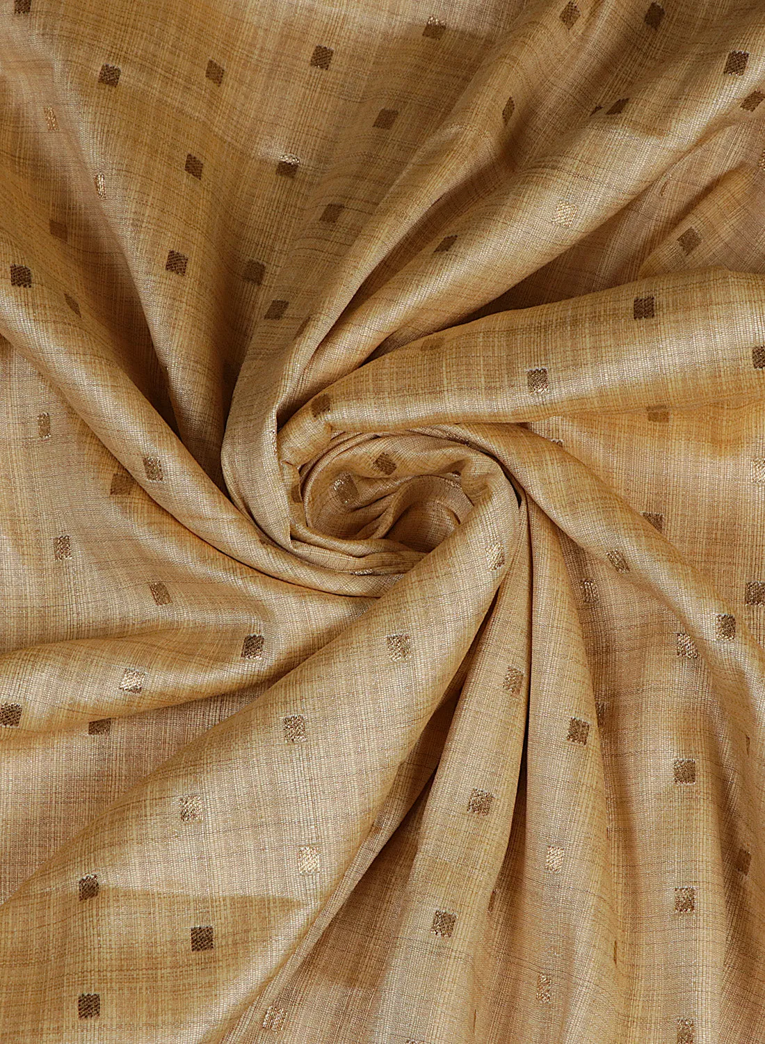 Jari Embroidery Gold Silk Blend Fabric