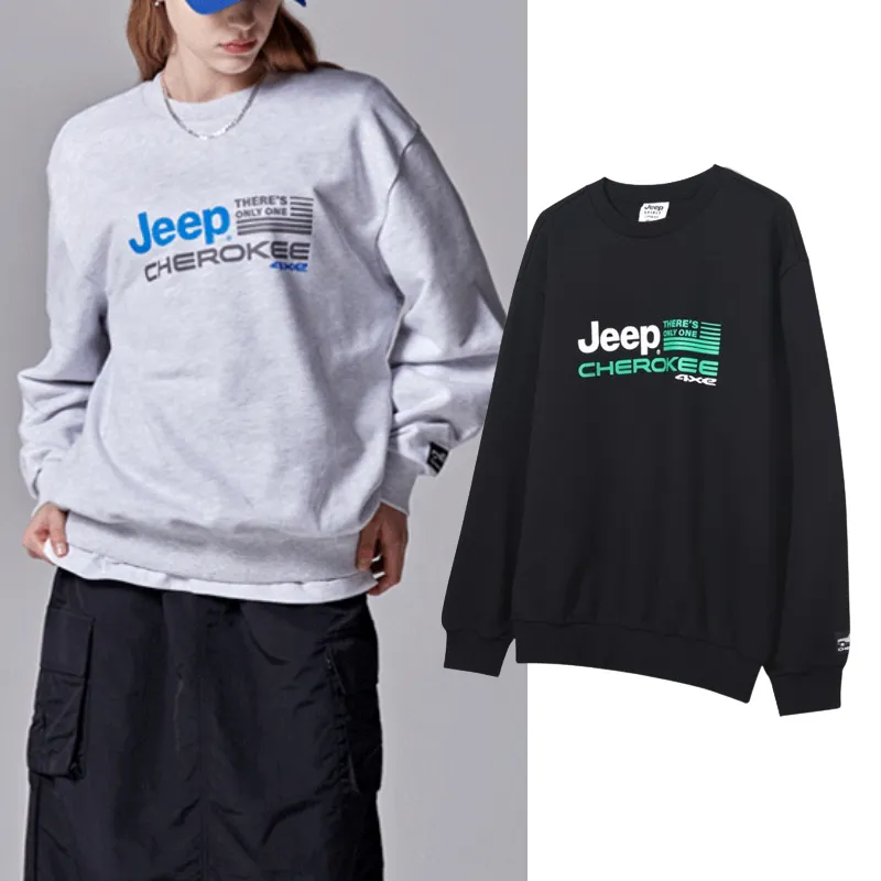 JEEP  |Unisex Street Style Long Sleeves Plain Cotton Logo