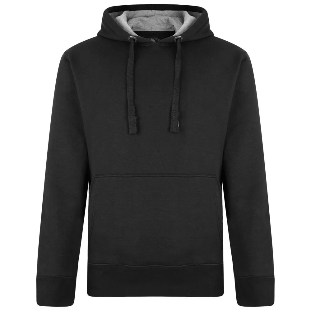 Kam Classic Plain Hoody - Black