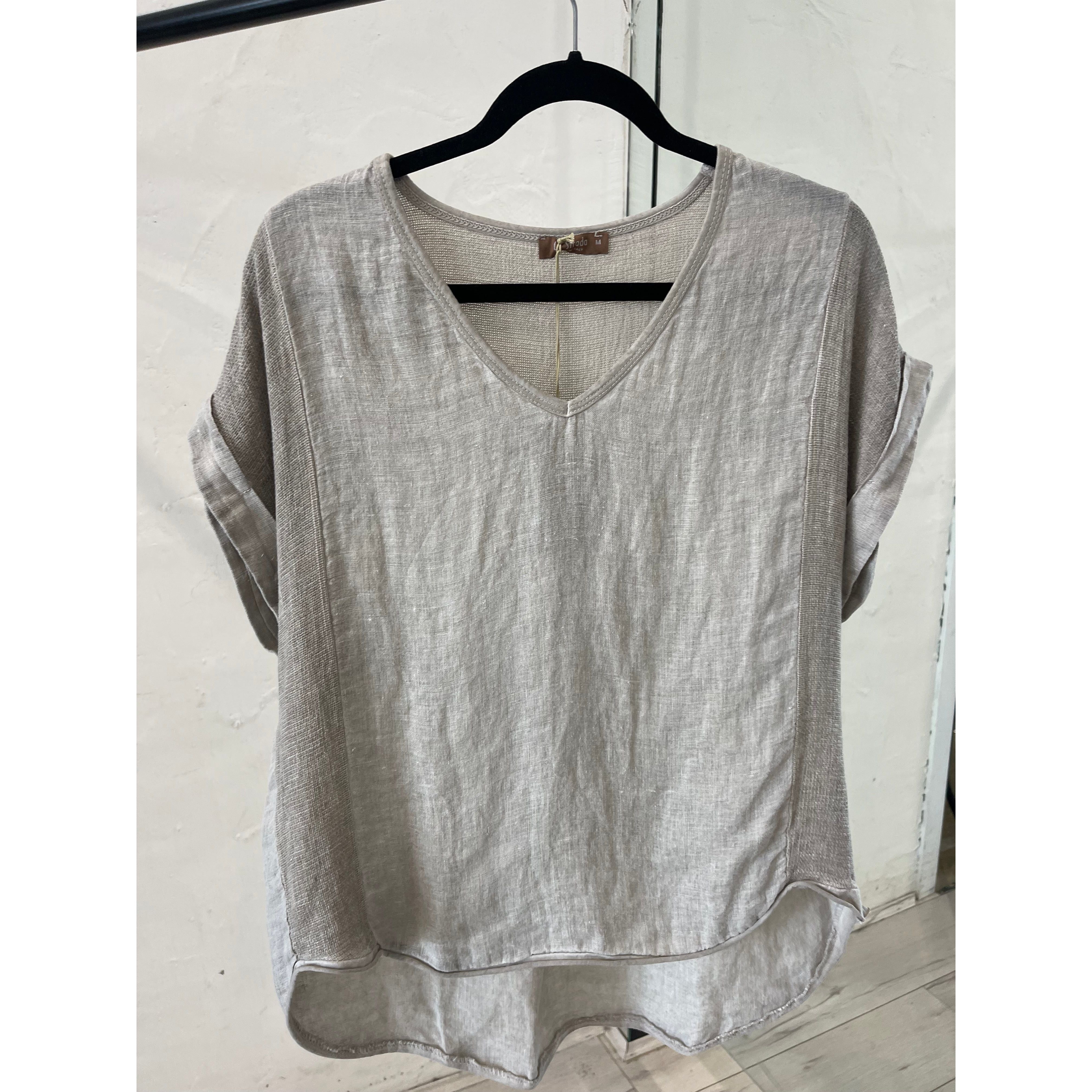 LA STRADA LINEN TOP