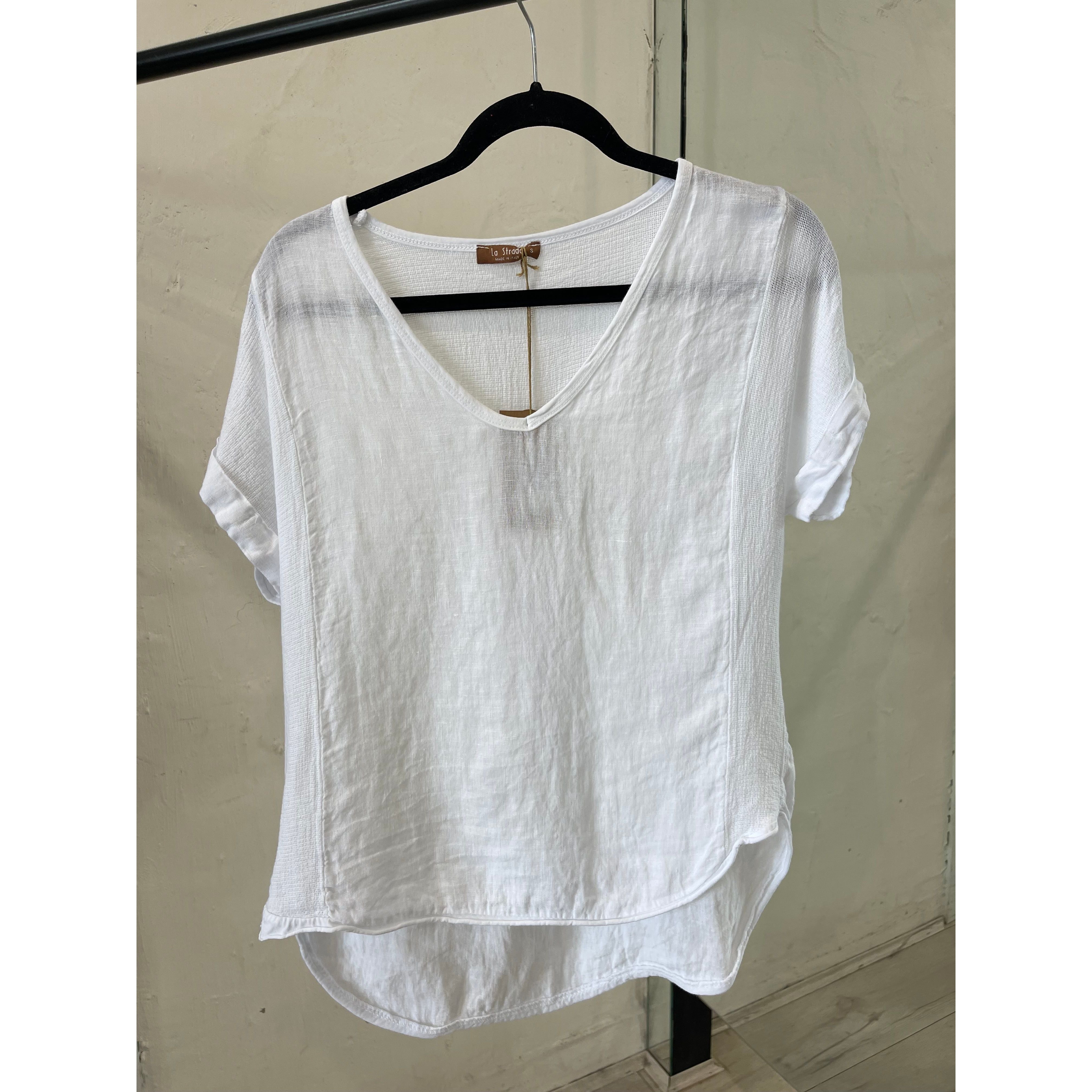 LA STRADA LINEN TOP