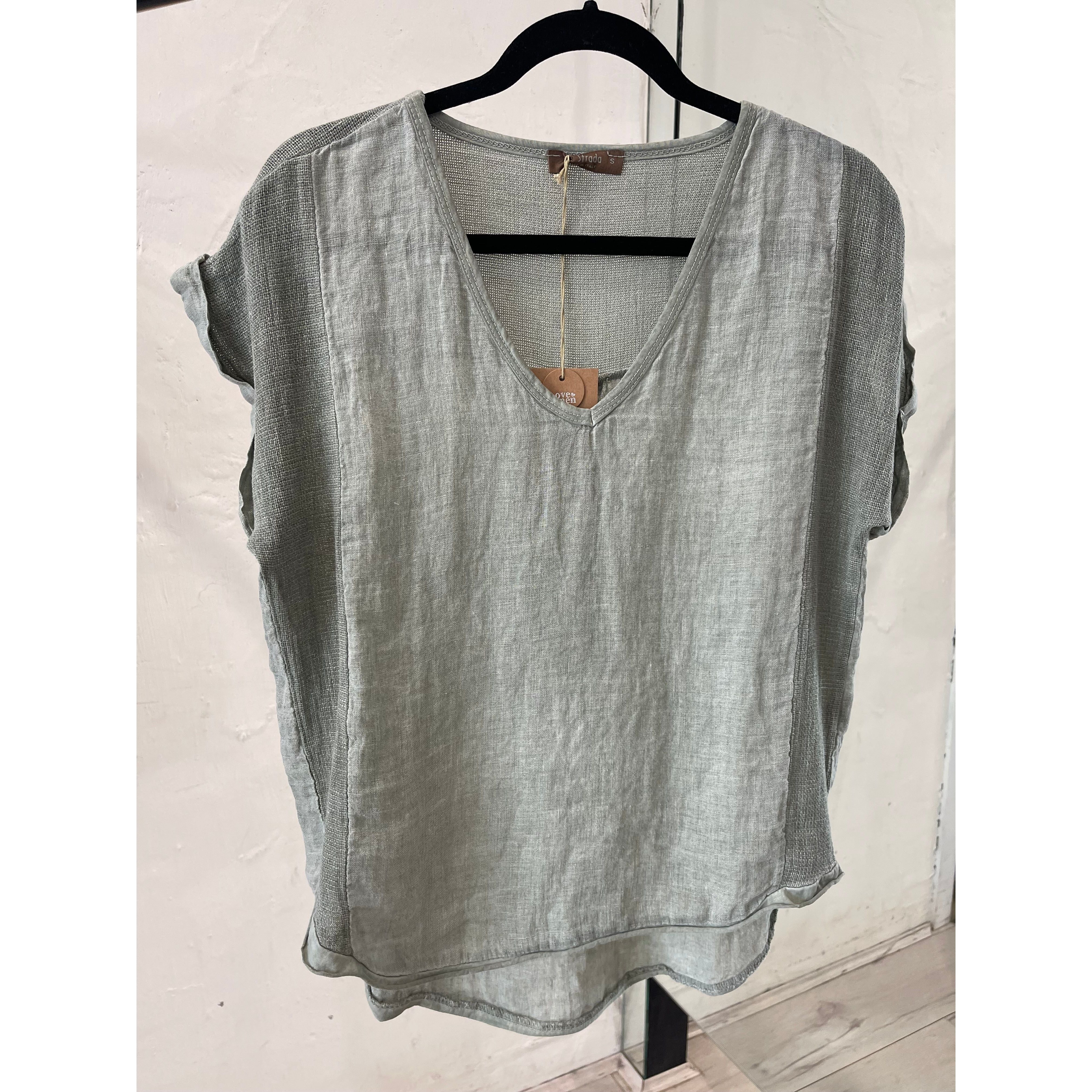 LA STRADA LINEN TOP