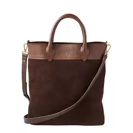 Large Calf Suede Shopper :: Chocolate