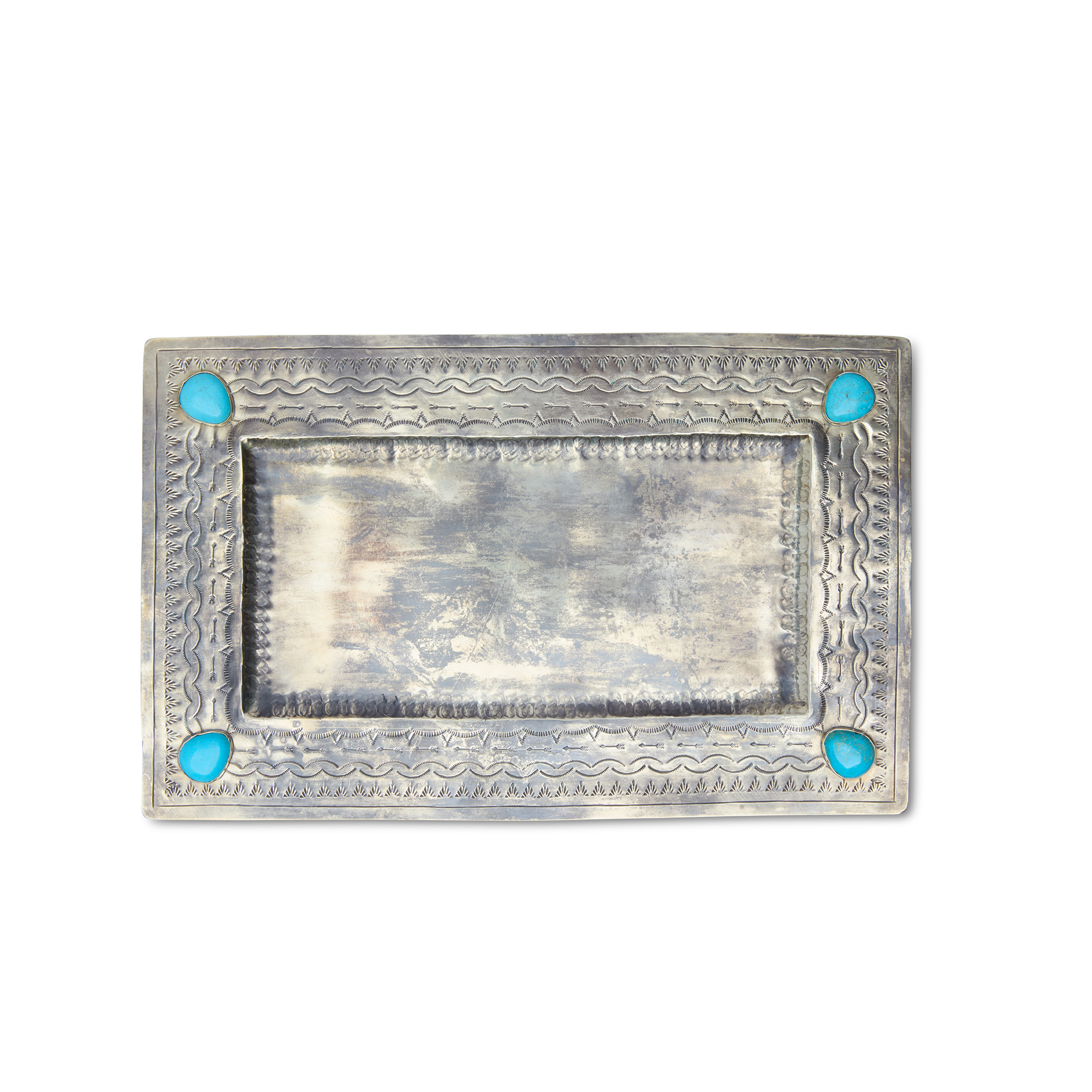 Large Southwestern Tray :: Silver