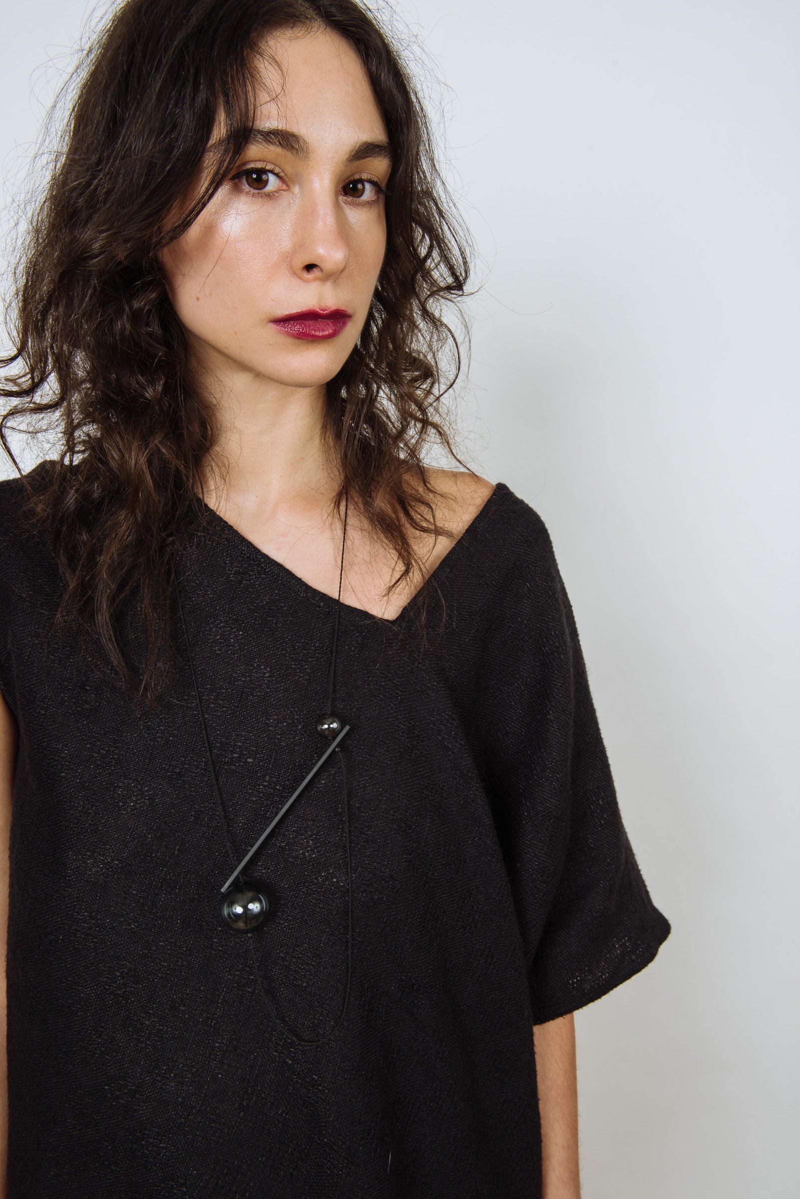 Linen Mojave Top | Black