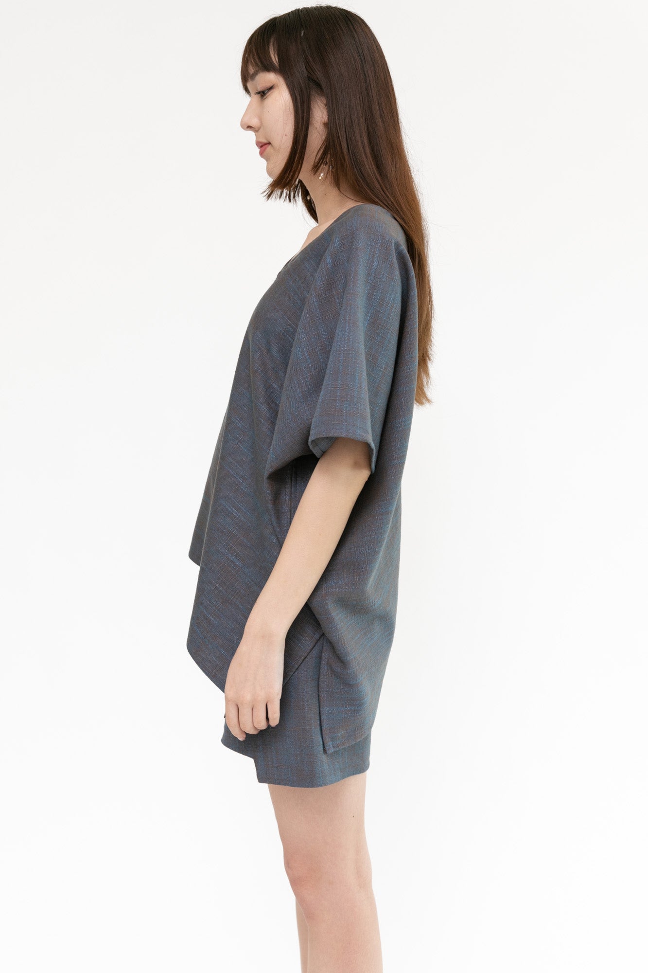 Linen Mojave Top | Blue Bronze