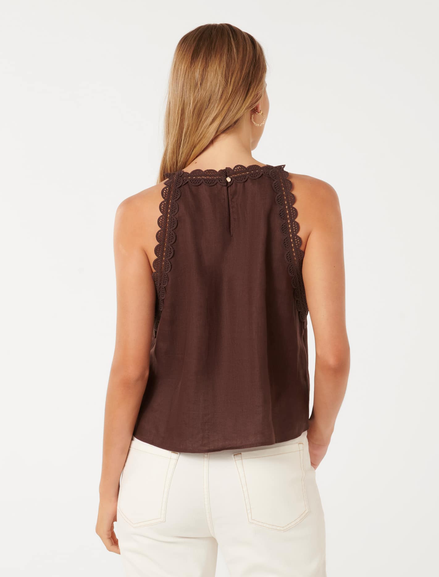 Linley Linen Trim Tank Top