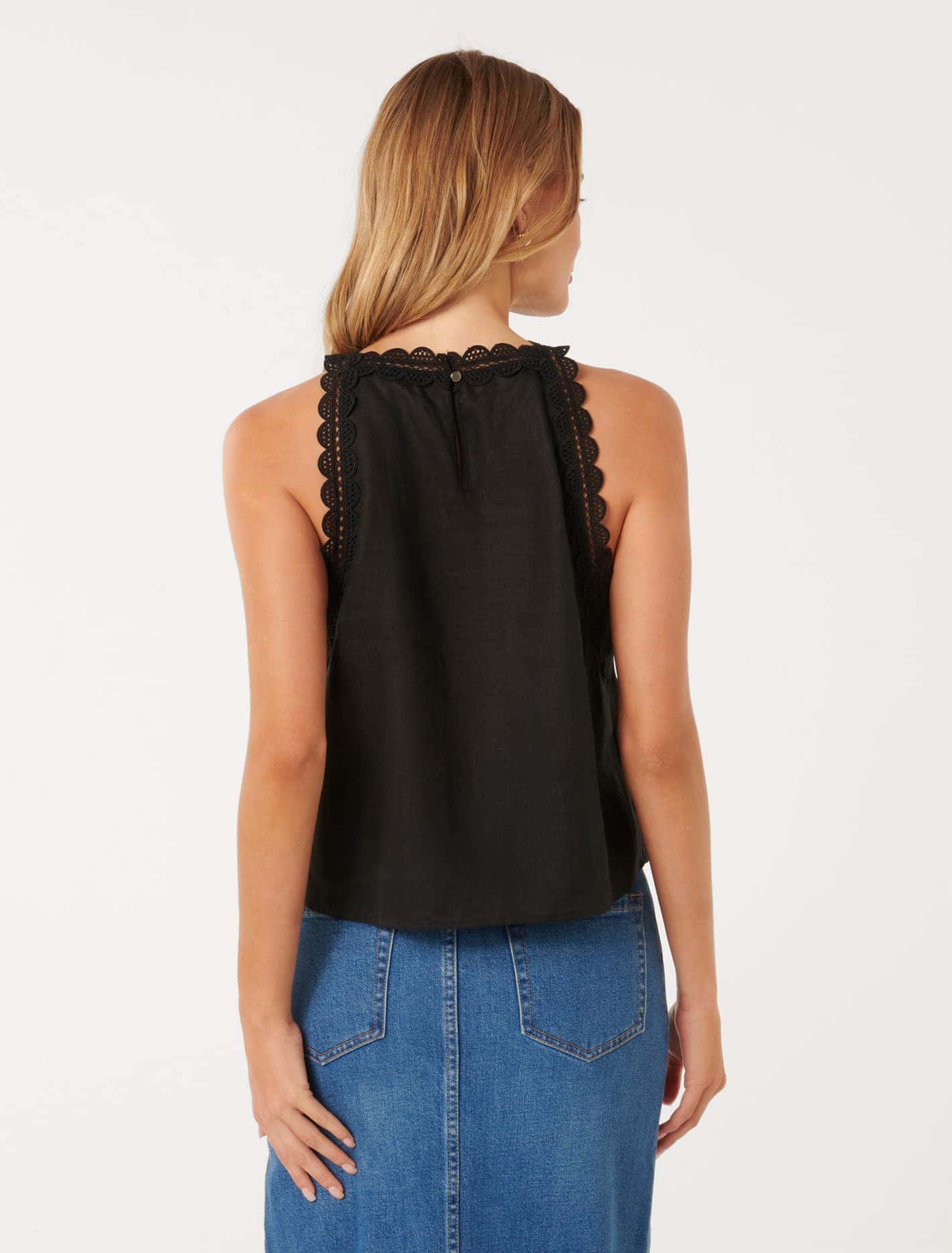 Linley Linen Trim Tank Top