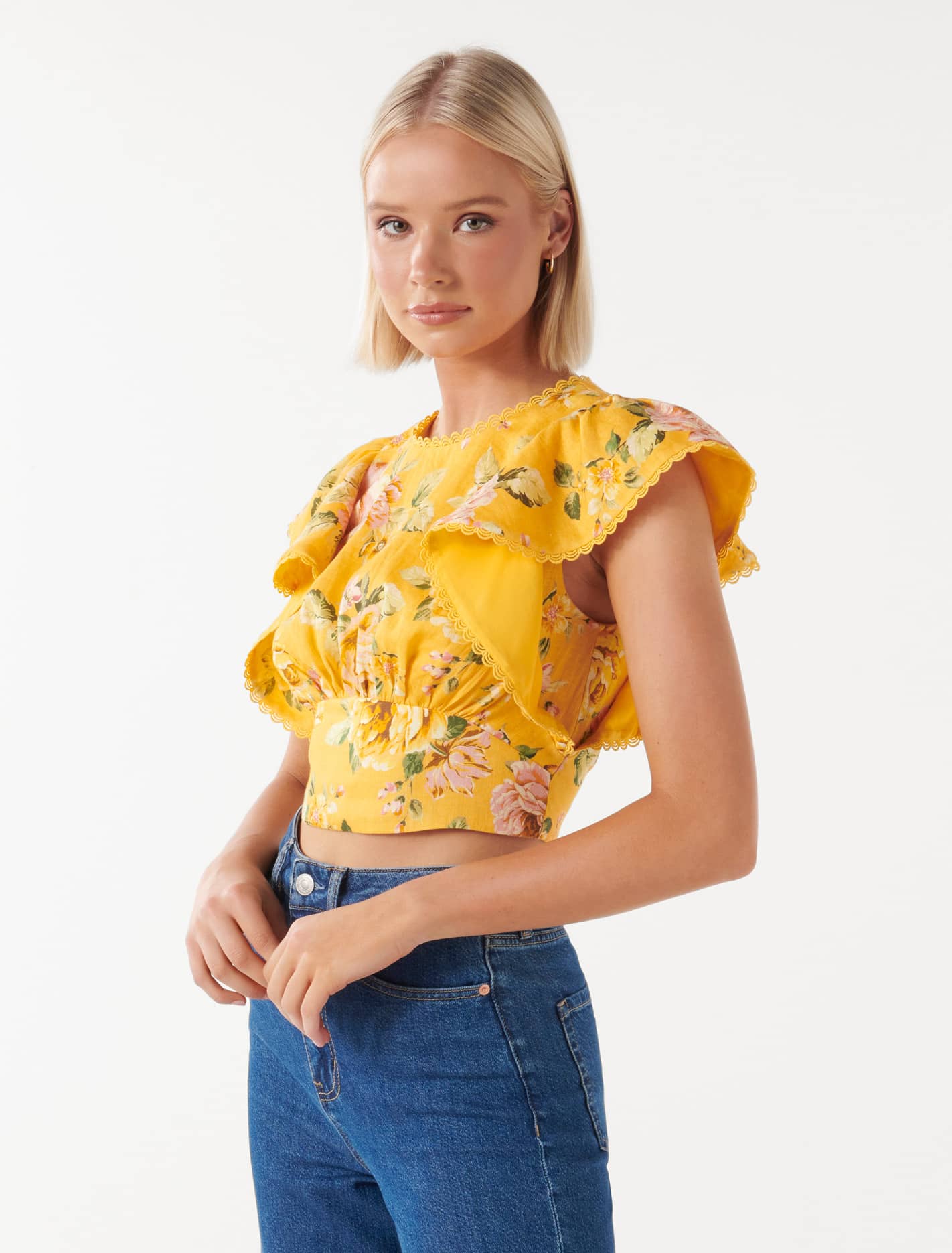 Lola Flutter Sleeve Waist Top