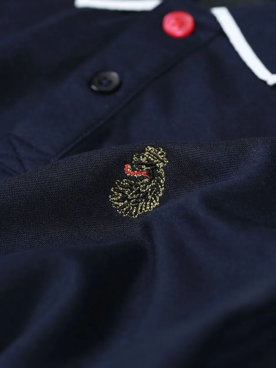 Luke 1977 Meadtastic Sport Long Sleeve Pique Polo Shirt Very Dark Navy