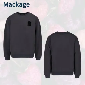 Mackage  |Crew Neck Blended Fabrics Street Style Long Sleeves Plain