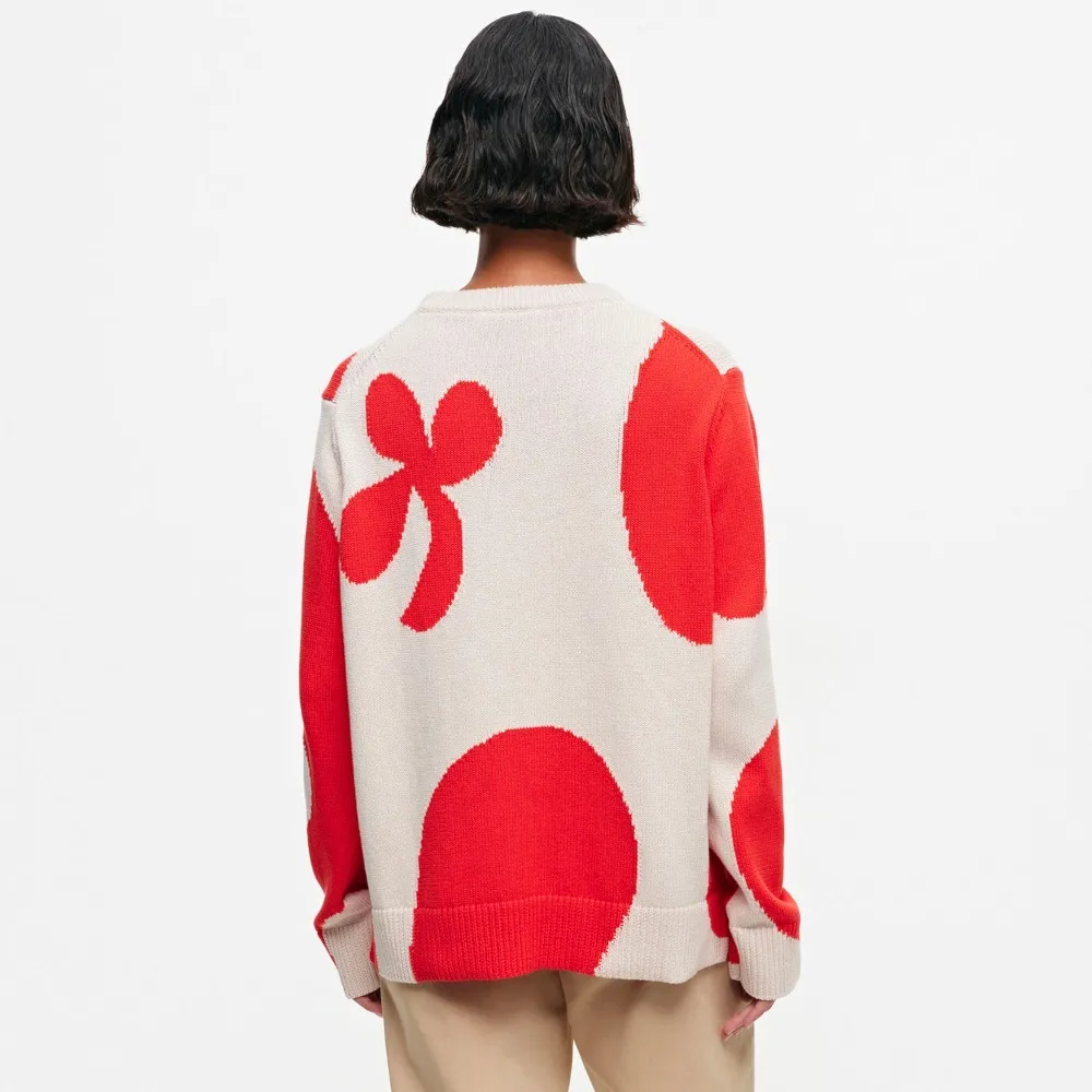 marimekko  |Crew Neck Casual Style Rib Long Sleeves Cotton Medium