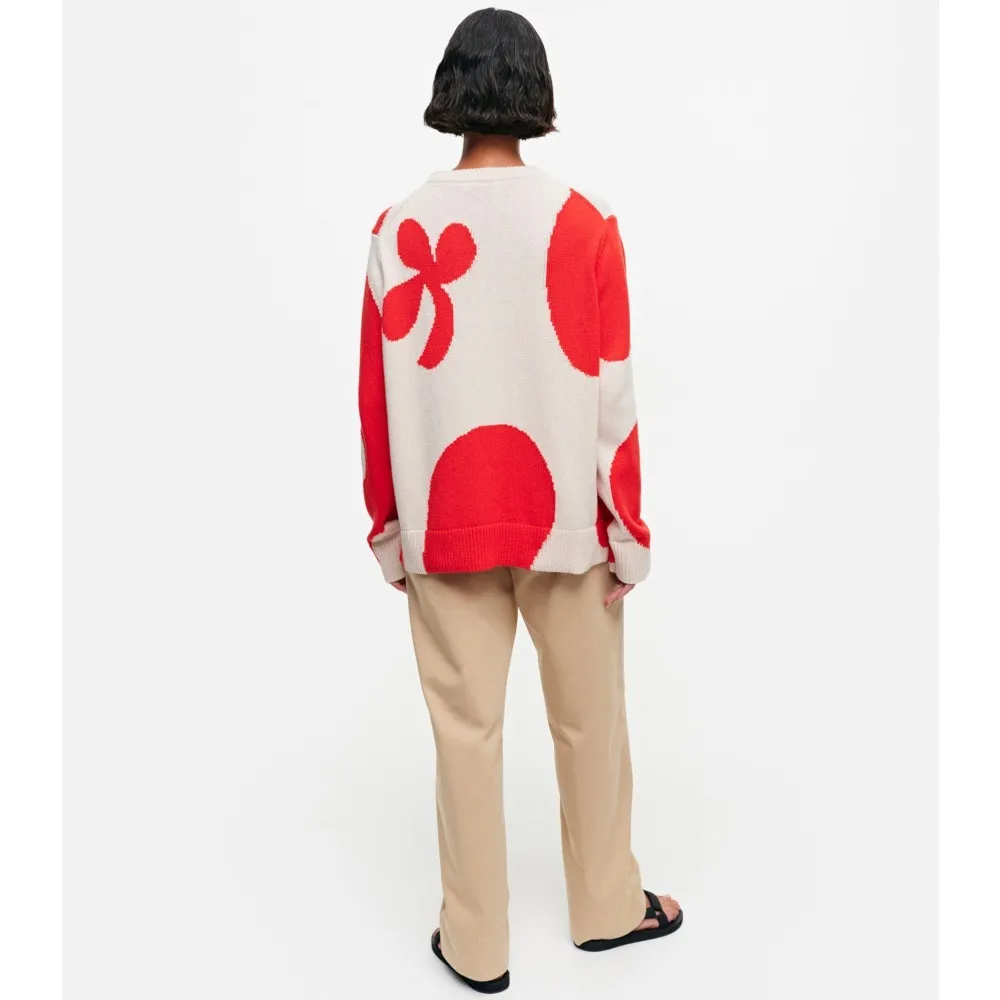 marimekko  |Crew Neck Casual Style Rib Long Sleeves Cotton Medium