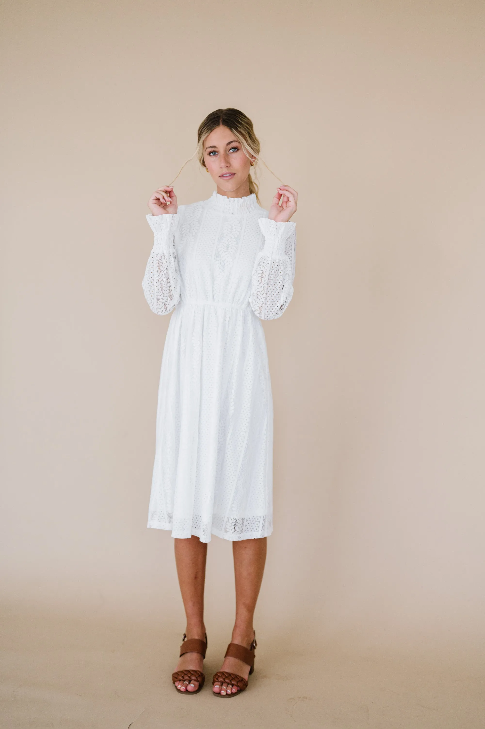 Megan Dress in White