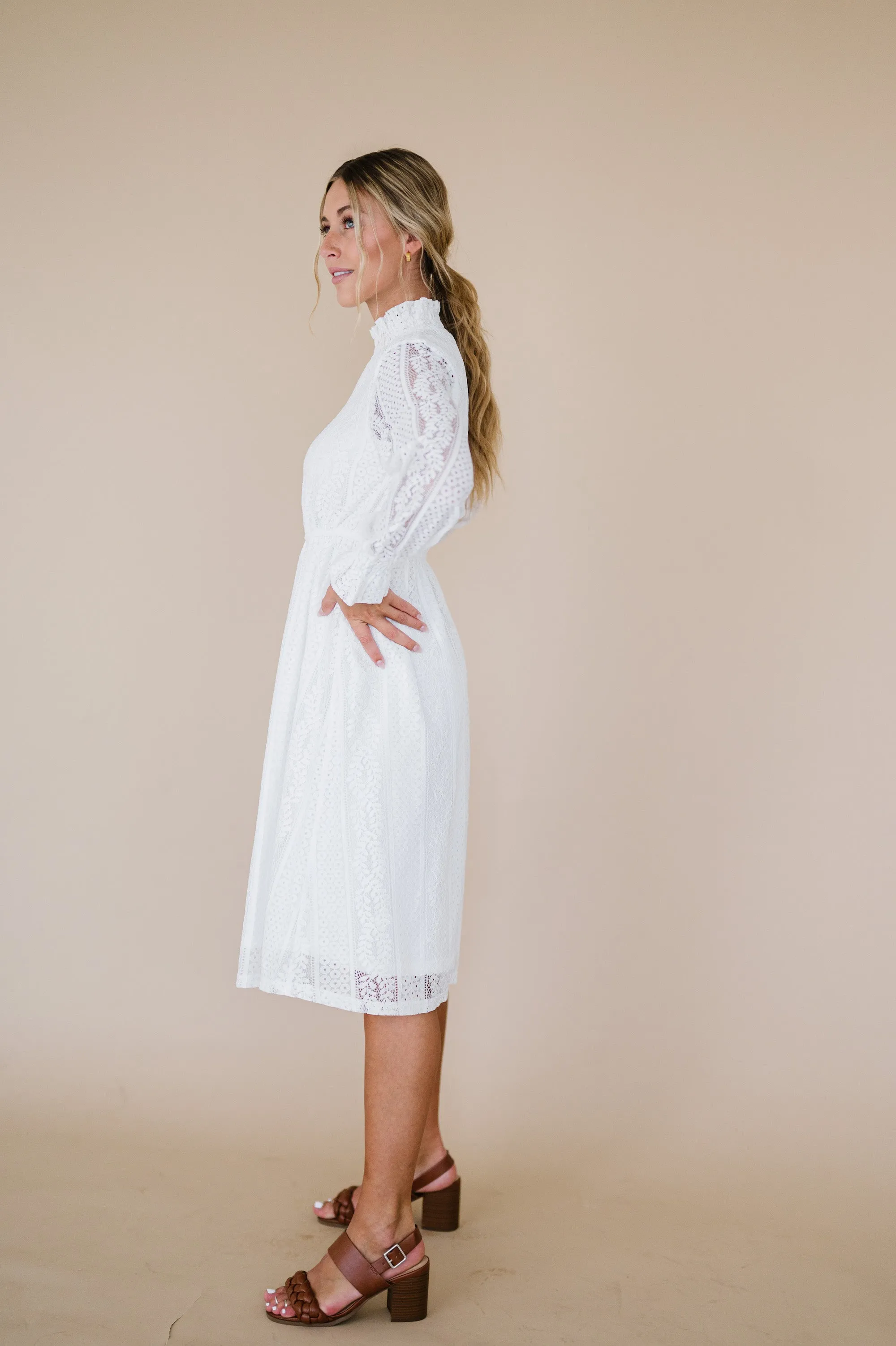 Megan Dress in White