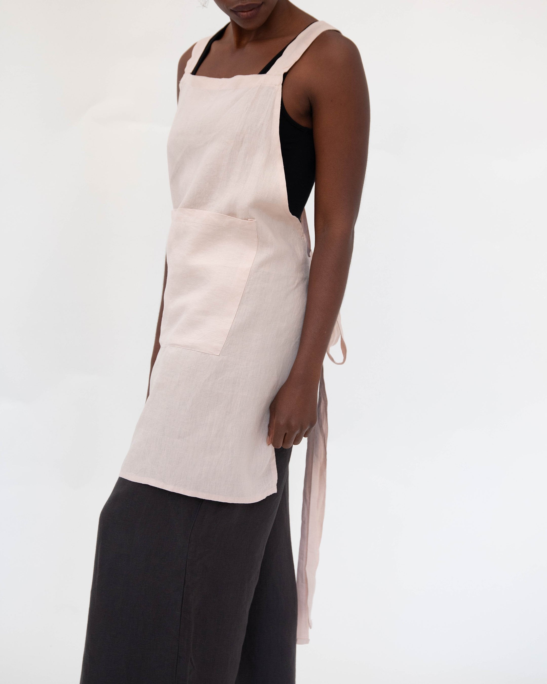 M.F.K. Linen Apron - Blush