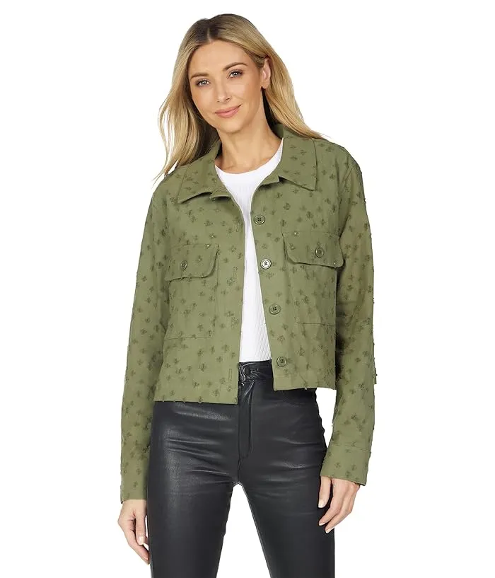 Michael Lauren Dodge Long Sleeve Oversized Crop Cargo Jacket