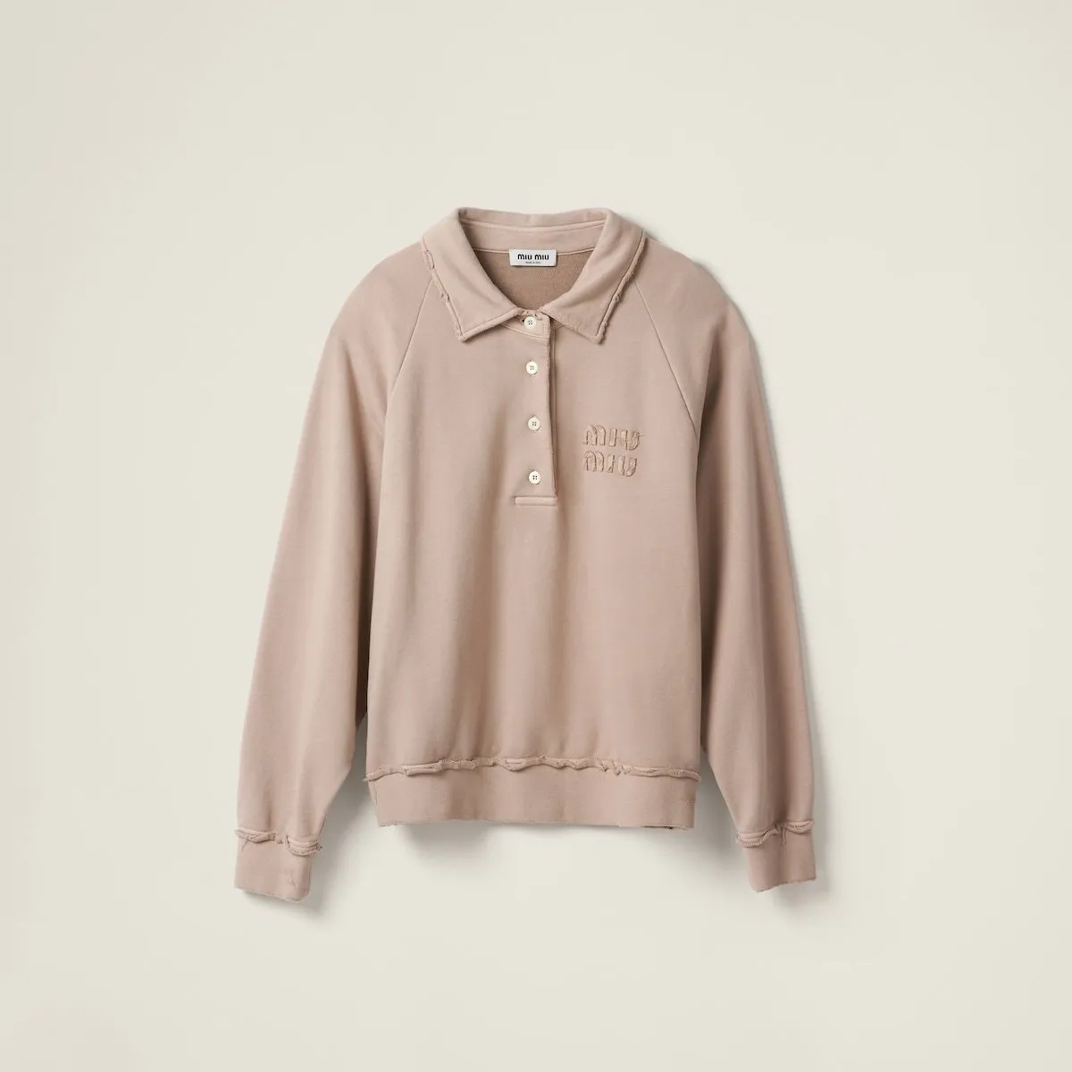 MiuMiu  |Unisex Rib Street Style Long Sleeves Plain Cotton Oversized