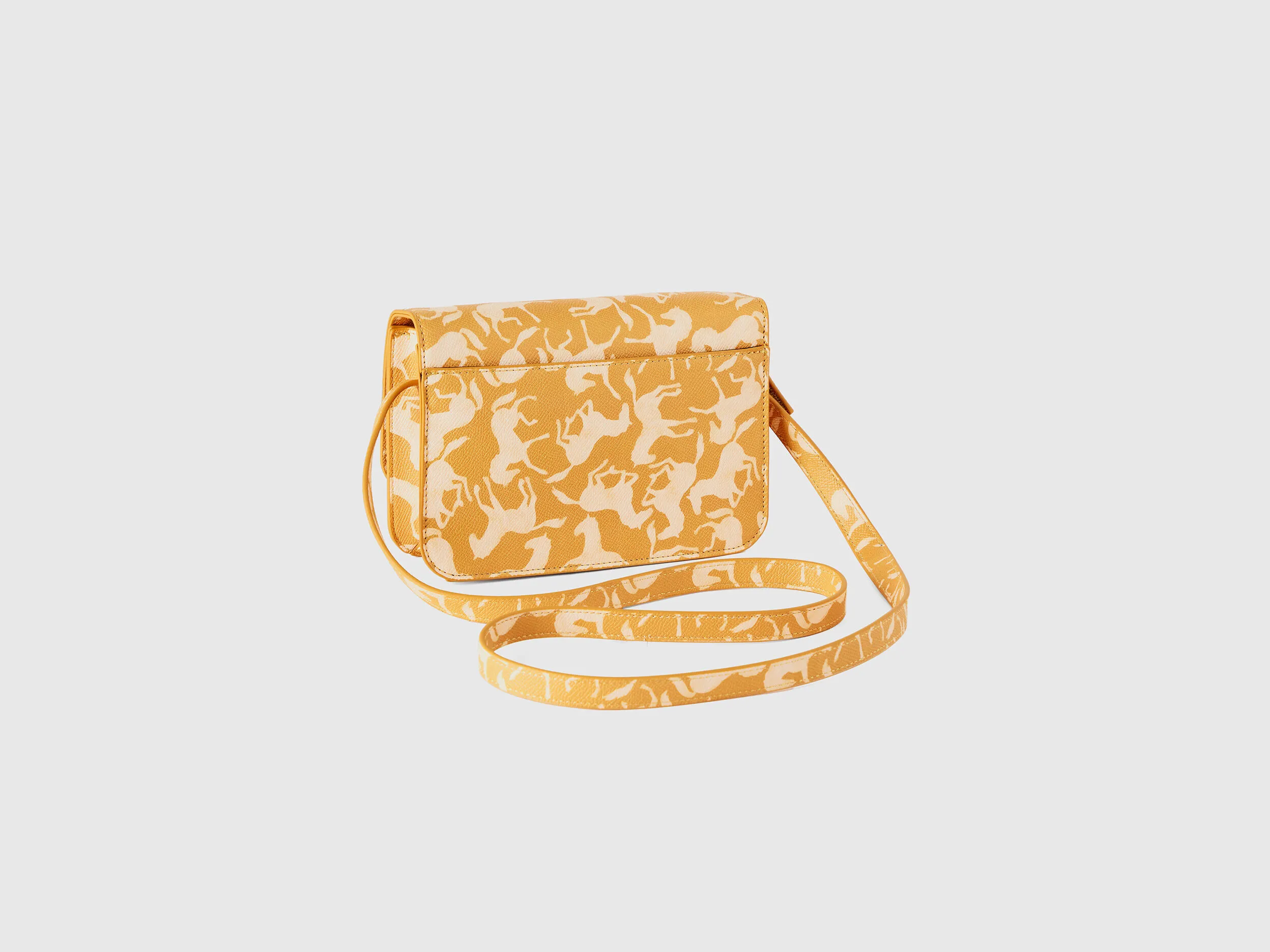 Mustard yellow Be Bag with horse print - Mustard | Benetton