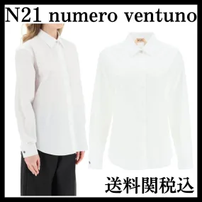 N21 numero ventuno  |Long Sleeves Plain Cotton Office Style Elegant Style