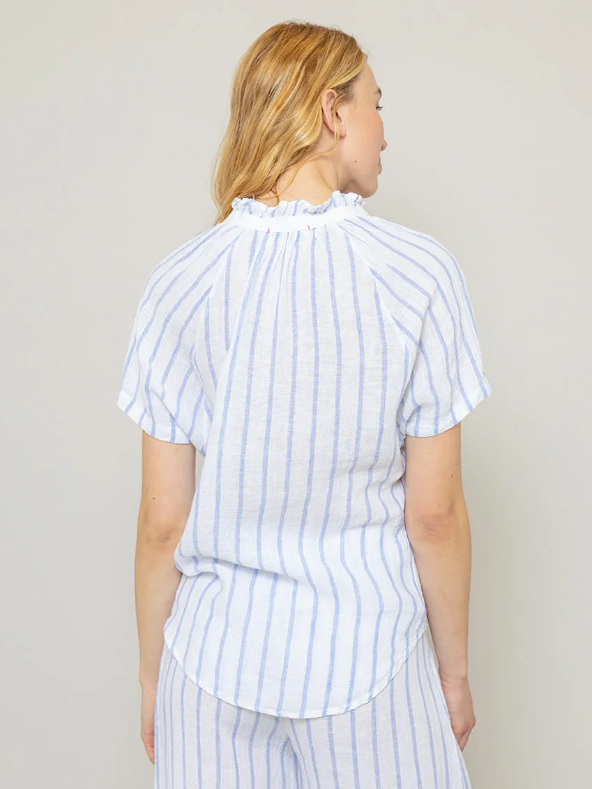 Naomi Linen Top - White