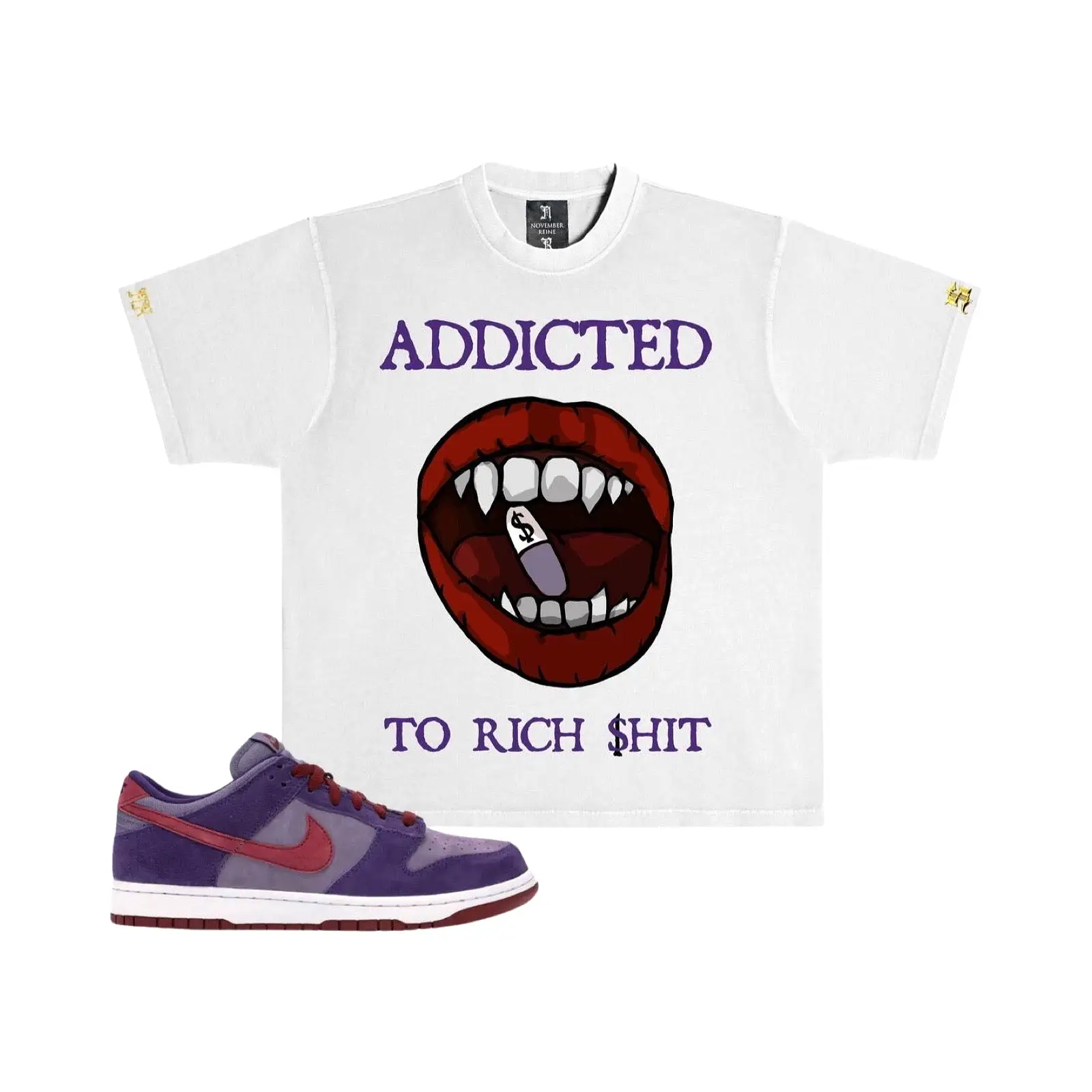 November Reine “Addicted” Silver Tee