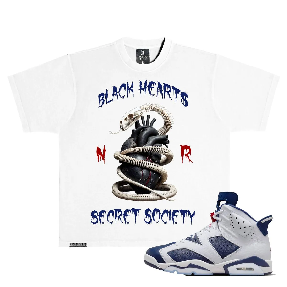 November Reine “Hearts Society ” White Tee