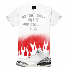 November Reine Money On Fire Tee In White