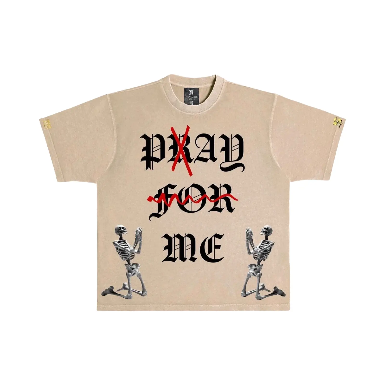 November Reine “Pay Me” Khaki Tee