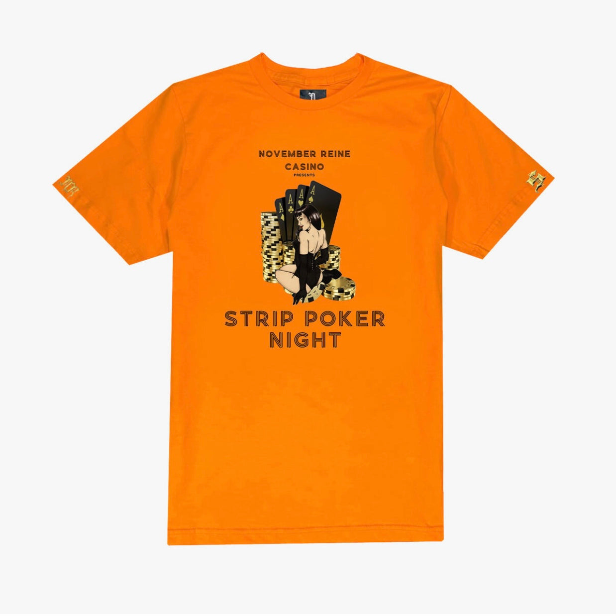 November Reine Poker Tee In Orange