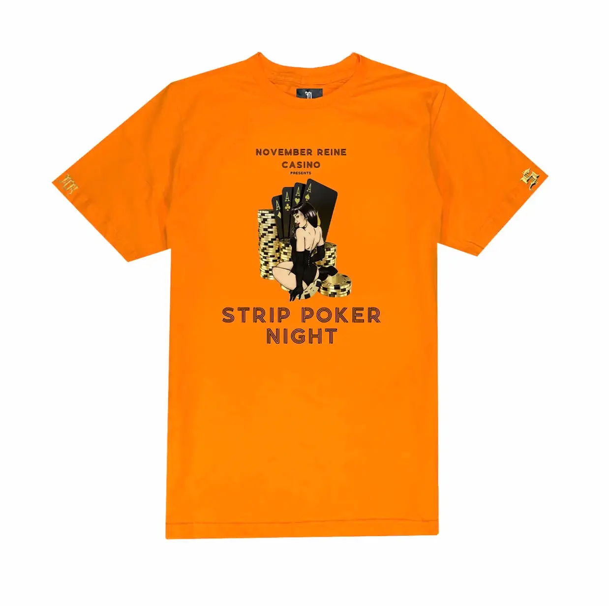 November Reine Poker Tee In Orange