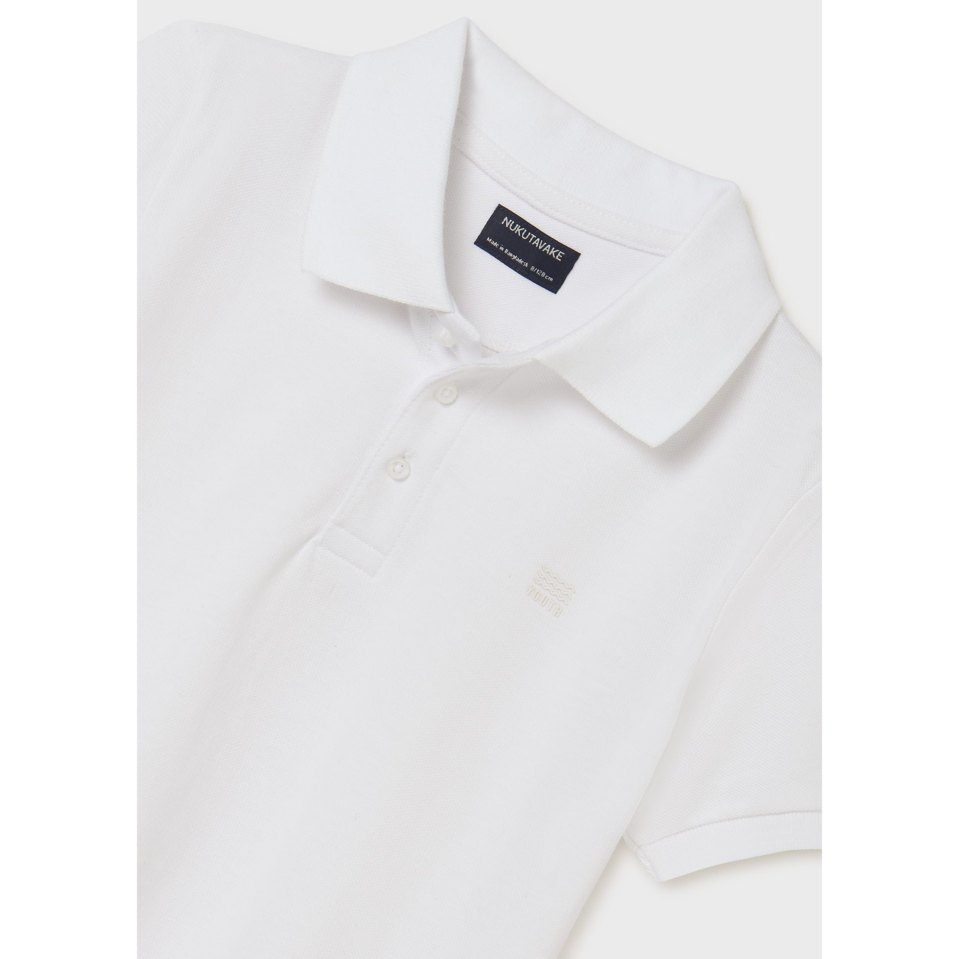 Nukutavake Boys Basic Short Sleeve Polo _White 890-28