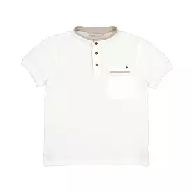 Nukutavake Boys Short Sleeve Polo with Mandarin Collar_ 6108