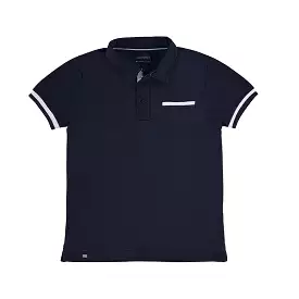 Nukutavake Short Sleeve Polo w/Contrast _Navy 6107-45