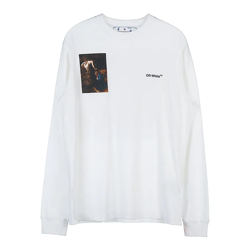 Off-White  |Crew Neck Street Style Long Sleeves Plain Cotton Logo