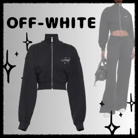 Off-White  |Star Sweat Street Style Long Sleeves Plain Cotton Logo