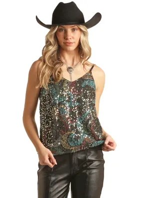 Panhandle Slim Womens Multi-Color Sequin Tank