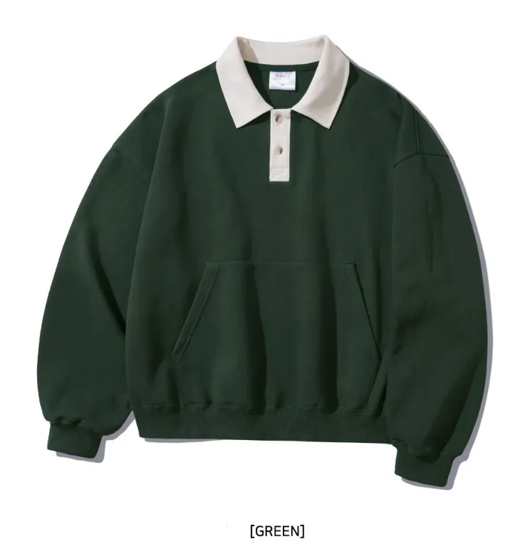 perstep  |[PERSTEP]★NOMAD TWO TONE COLLAR SWEATSHIRTS