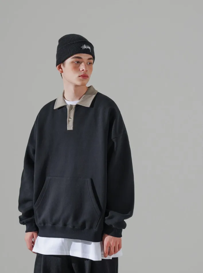 perstep  |[PERSTEP]★NOMAD TWO TONE COLLAR SWEATSHIRTS