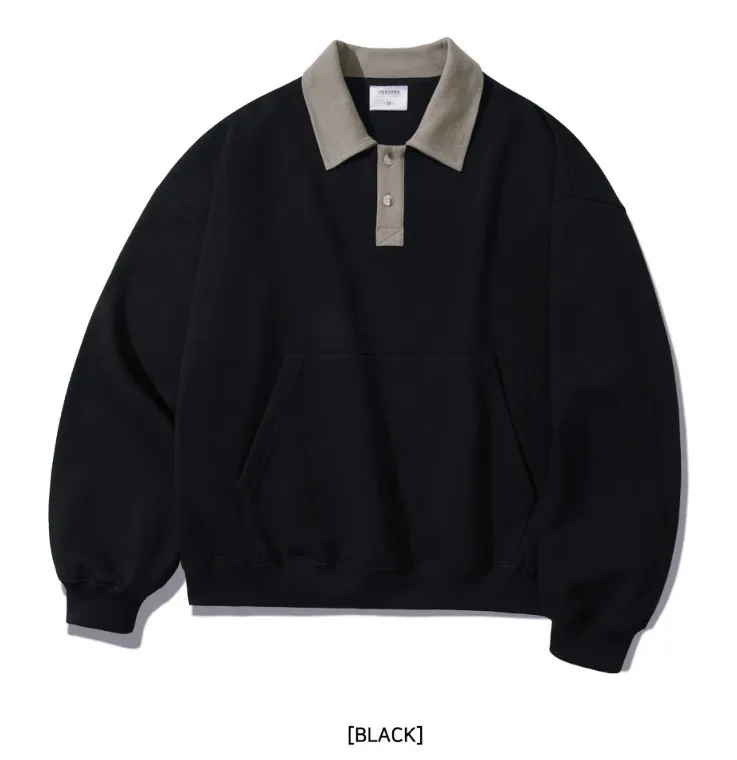 perstep  |[PERSTEP]★NOMAD TWO TONE COLLAR SWEATSHIRTS