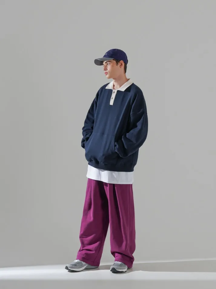 perstep  |[PERSTEP]★NOMAD TWO TONE COLLAR SWEATSHIRTS