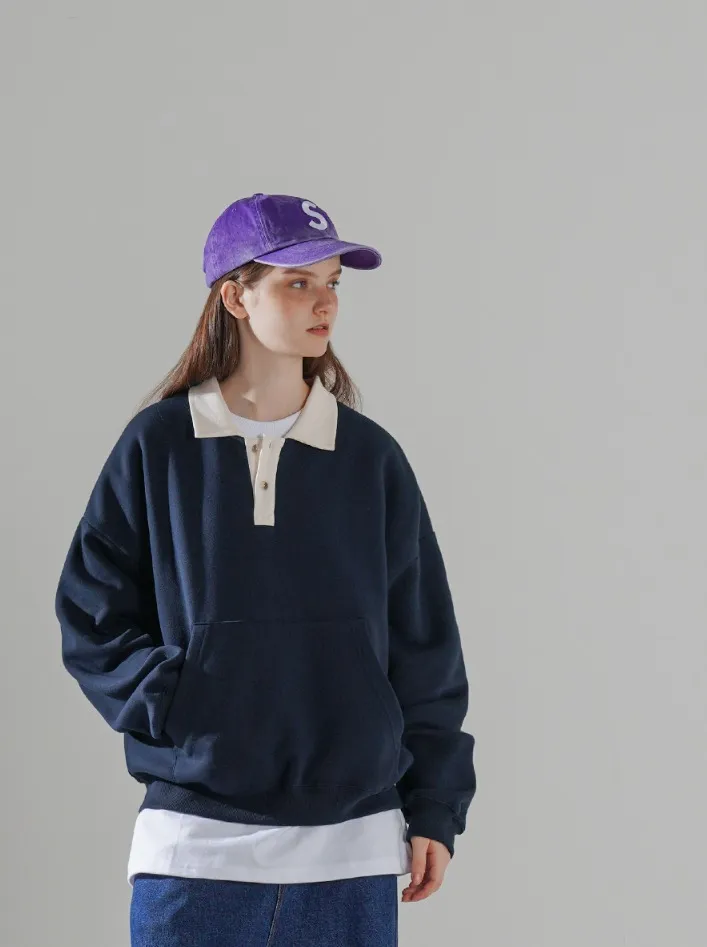 perstep  |[PERSTEP]★NOMAD TWO TONE COLLAR SWEATSHIRTS